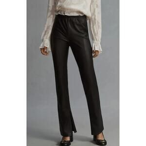 PILCRO ANTHROPOLOGIE‎ Black Faux Leather Pants Women's Size 29 Night Out Vegan